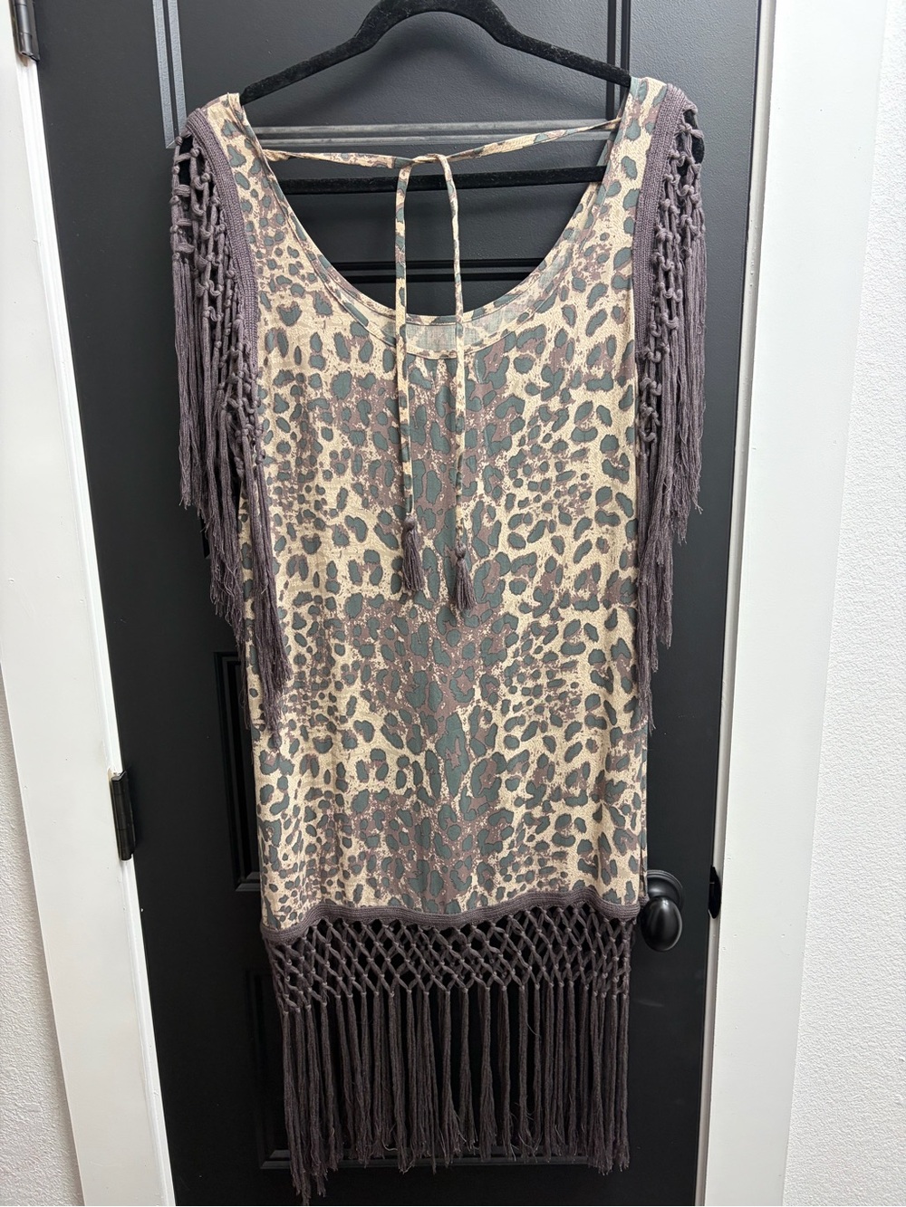 NWT vintage Spell BamBam Fringe Mini Dress - Picture 4 of 6